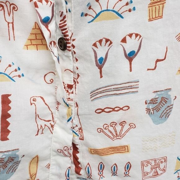 Anthropologie x Danielle Kroll Egyptian Hieroglyphics Brooklynite Top Size Small - Picture 9 of 13